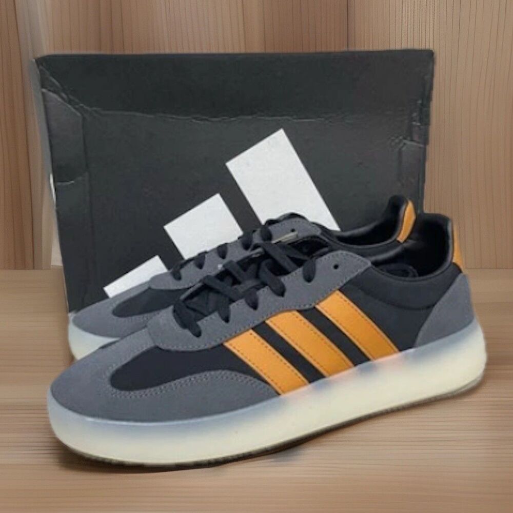Adidas Men's Barreda Decode Size 10.5 Tennis Sneakers Black Orange Clear Gum